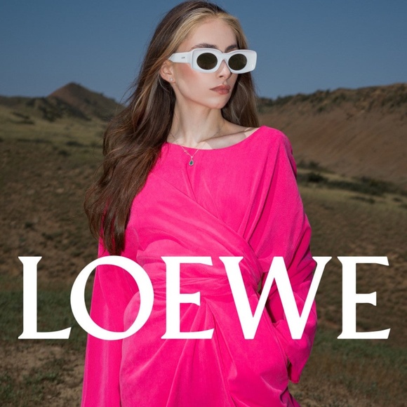 LOEWE Acetate Cat Eye Sunglasses LW40033I Silver White main image 6
